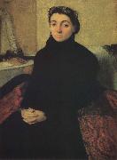 Edgar Degas Miss Gojelin painting